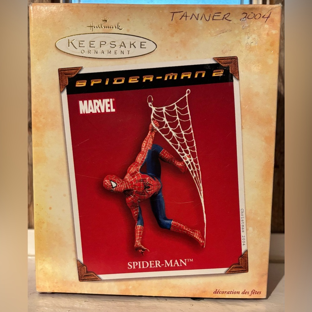 Marvel Spider-Man Hallmark Keepsake Ornament, 2004 Open Box